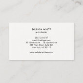 Auto im Detail, Autowaschmaschine Visitenkarte (Rückseite)