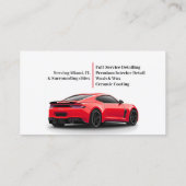 Auto im Detail Car Business Card Visitenkarte (Rückseite)
