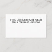 Auto im Detail Coole Visitenkarten für Autos Visitenkarte (Rückseite)