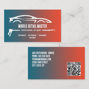 Auto im Detail der benutzerdefinierten QR Visitenkarte