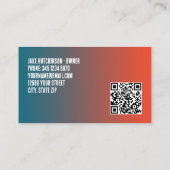 Auto im Detail der benutzerdefinierten QR Visitenkarte (Rückseite)