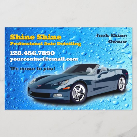 Auto im Detail Flyer (Vorne)