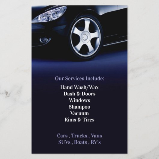Auto im Detail Flyer (Hinten)