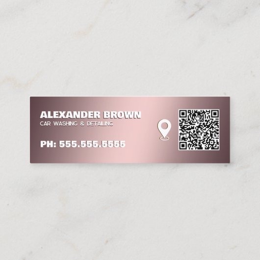 Auto im Detail Google Maps QR Mini Visitenkarte (Rückseite)