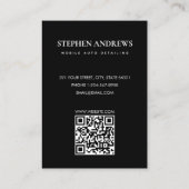 Auto im Detail Kraftfahrzeuge Reparatur QR-Code Visitenkarte (Rückseite)