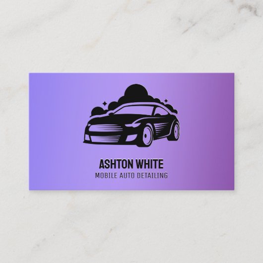Auto im Detail Lila Visitenkarte (Vorderseite)