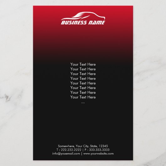 Auto im Detail Moderne Black & Red Automotive Flyer (Vorne)