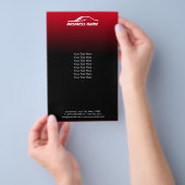Auto im Detail Moderne Black & Red Automotive Flyer (Handgriff)