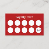 Auto im Detail Red Muscle Car Wash Loyalität Visitenkarte (Rückseite)