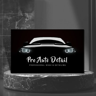Auto im Detail Reinigung Wash Service Visitenkarte