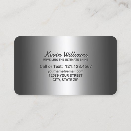 Auto im Detail Visitenkarte (Rückseite)