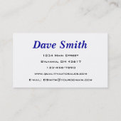 Auto im Detail Visitenkarte (Rückseite)