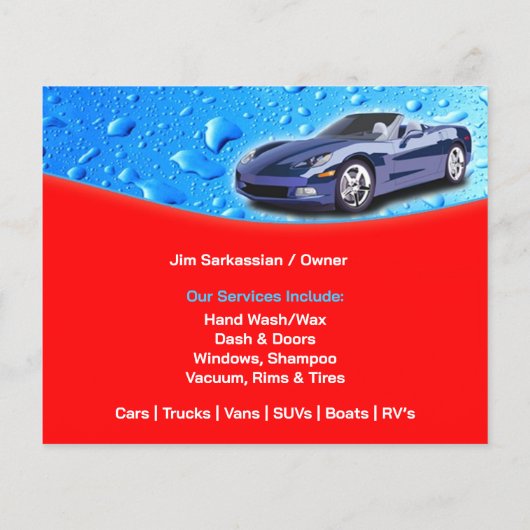 Auto im Detail Wassertropfen Flyer (Hinten)
