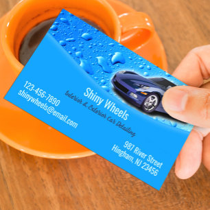 Auto im Detail Wassertropfen-Visitenkarte Visitenkarte