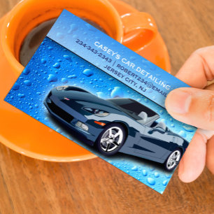 Auto im Detail Wassertropfen-Visitenkarte Visitenkarte