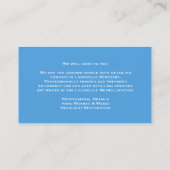 Auto im Detail Wassertropfen-Visitenkarte Visitenkarte (Rückseite)