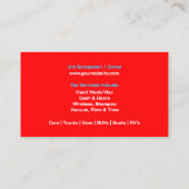 Auto im Detail Wassertropfen-Visitenkarte Visitenkarte (Rückseite)