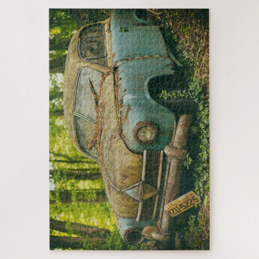 Auto im Waldpuzzle Puzzle (Vertikal)