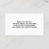 Auto in Carwash | Auto Clean Detection Visitenkarte (Rückseite)