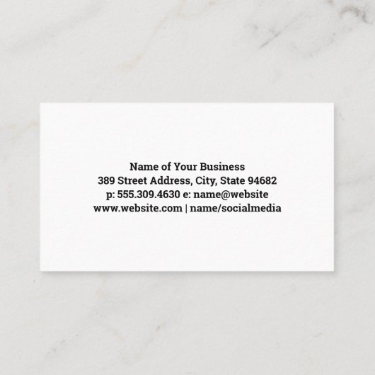 Auto in Carwash | Auto Clean Detection Visitenkarte (Rückseite)