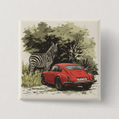 Auto in freier Wildbahn Button (Vorderseite)