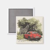 Auto in freier Wildbahn Magnet (Vorderseite/Rückseite)