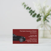 Auto Insurance Broker Business Cards Visitenkarte (Stehend Vorderseite)