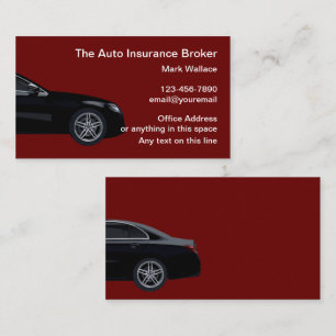 Auto Insurance Broker Business Cards Visitenkarte