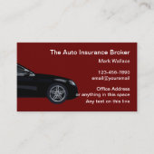 Auto Insurance Broker Business Cards Visitenkarte (Vorderseite)