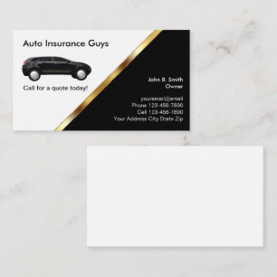 Auto Insurance Business Cards Visitenkarte