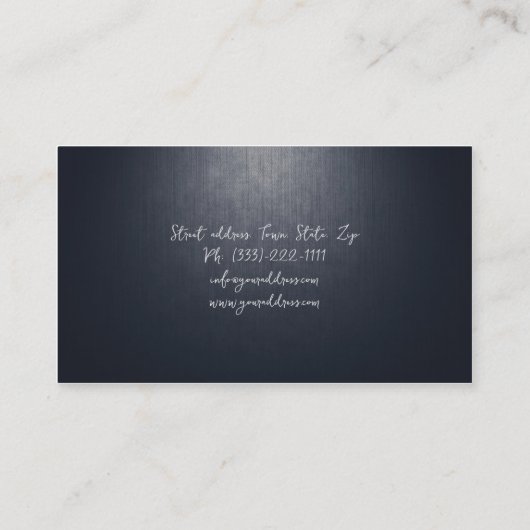 Auto Insurance Dark Blue Custom Monogram Visitenkarte (Rückseite)