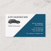 Auto Insurance Modern Business Card Design Visitenkarte (Vorderseite)
