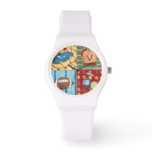 Auto, Jersey, Fußball und Trommelkit Armbanduhr