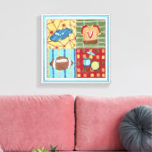 Auto, Jersey, Fußball und Trommelkit Leinwanddruck (Insitu (Wohnzimmer))