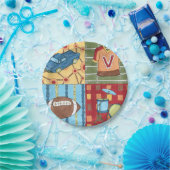 Auto, Jersey, Fußball und Trommelkit Pappteller (Party)