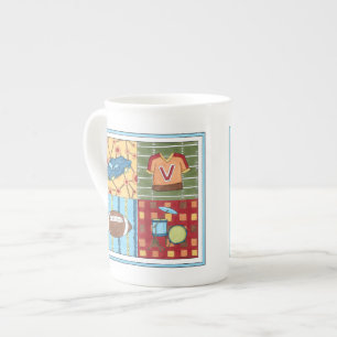 Auto, Jersey, Fußball und Trommelkit Porzellantasse