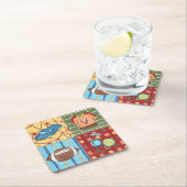 Auto, Jersey, Fußball und Trommelkit Rechteckiger Pappuntersetzer (Vor Ort)