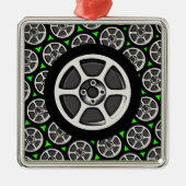 Auto-Kante u. Reifen Ornament Aus Metall (Vorne)