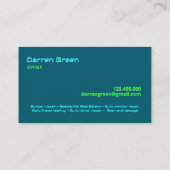 Auto Karosserie-Reparatur Visitenkarte (Rückseite)