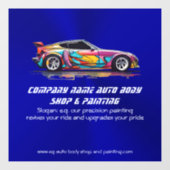 Auto-Karosserie und Präzisionslackierung Fensteraufkleber (Blatt)