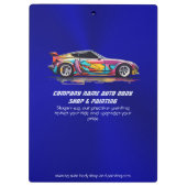 Auto-Karosserie und Präzisionslackierung Klemmbrett (Rückseite)