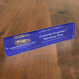 Auto-Karosserie und Präzisionslackierung Namensplakette