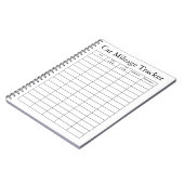 Auto Kilometerzähler Notizbuch Notizblock (Linke Seite)