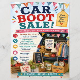 Auto-Kofferraum-Verkaufsplakat Flyer