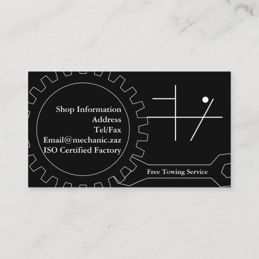 Auto-Körper-Geschäft Visitenkarte (Rückseite)
