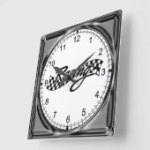 Auto-Laufen Quadratische Wanduhr (Winkel)