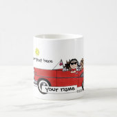 Auto-Liebhaber-personalisierter Cartoon Kaffeetasse (Mittel)