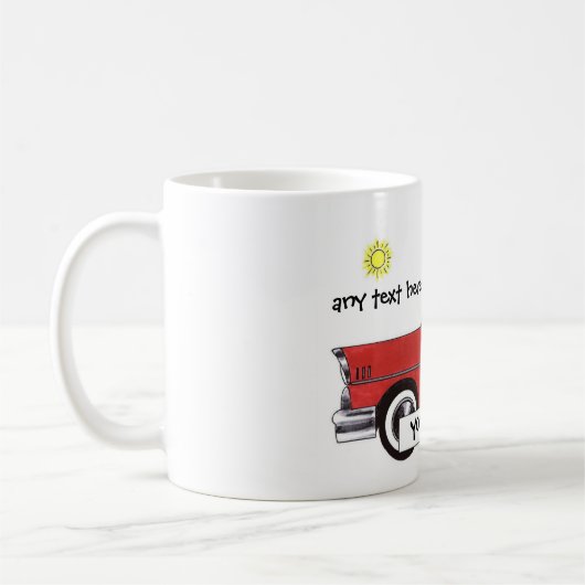 Auto-Liebhaber-personalisierter Cartoon Kaffeetasse (Links)