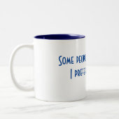 Auto liebt Tasse! Zweifarbige Tasse (Links)