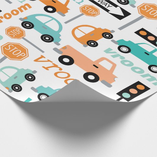 Auto-LKW-warme Farbe des Transport-(Fahrzeug) Geschenkpapier (Ecke)